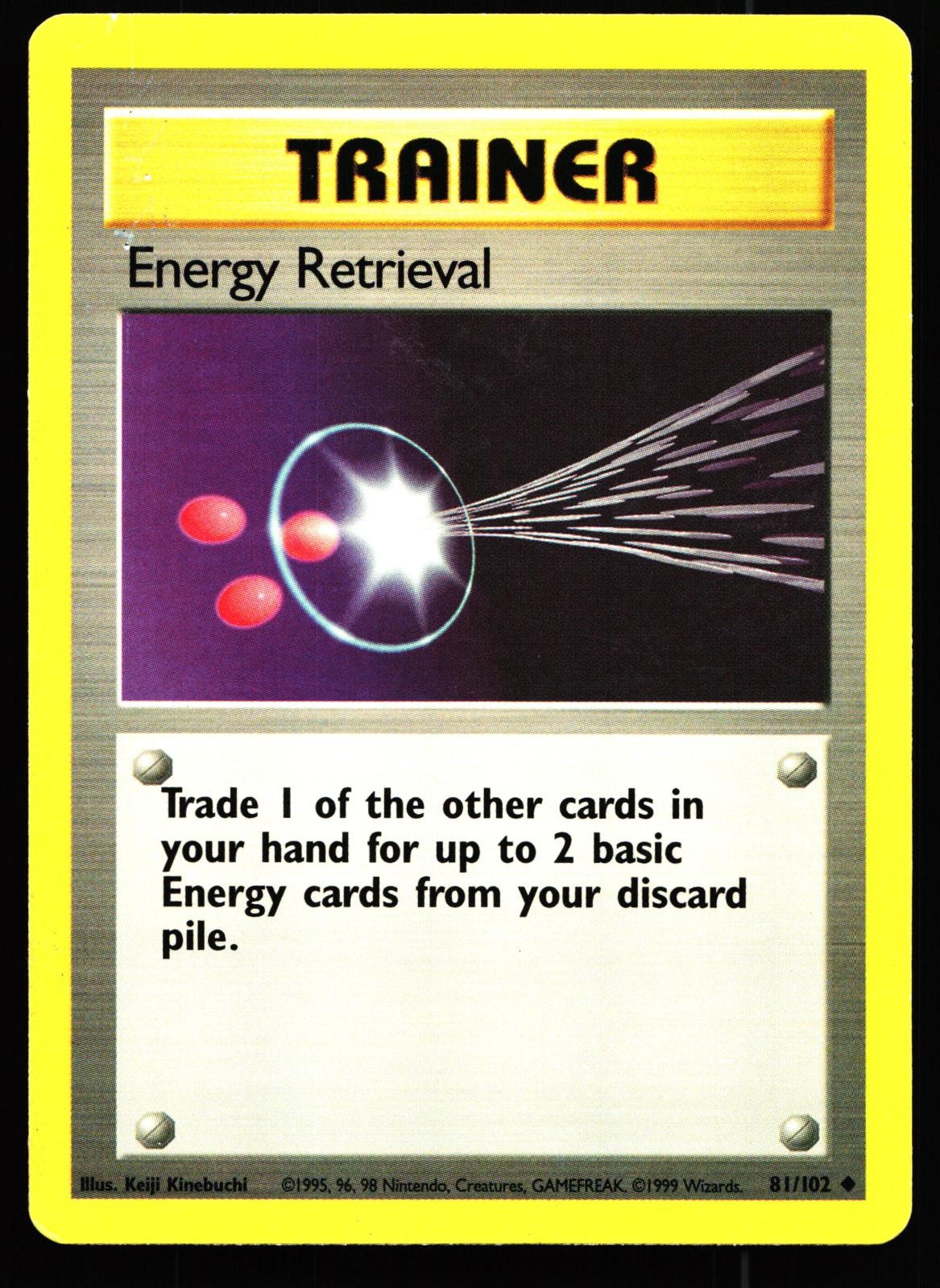ENERGY RETRIEVAL 81/102 UNCOMMON BASE SET UNLIMITED POKEMON MP