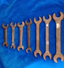 Lot Of 7 Vintage Open Wrenches Plvmb Billing Fairmount