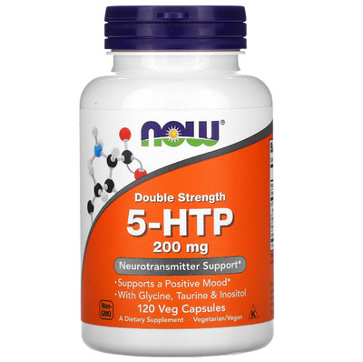 NOW Foods 5-HTP Double Strength 200 mg 120 Veggie Caps