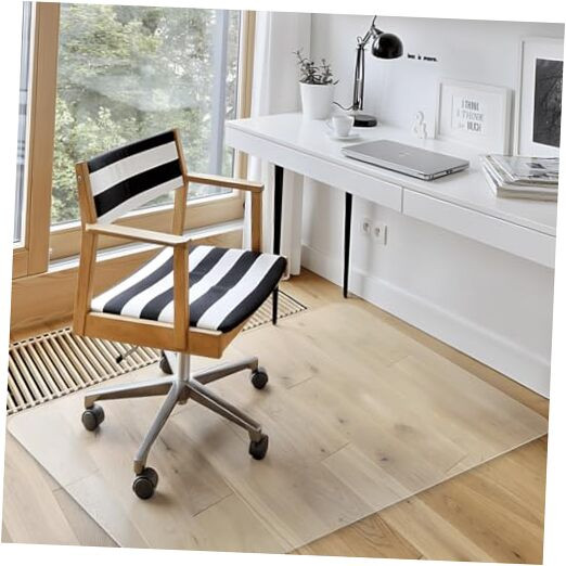48x48 Clear PVC Hard Floor Office Chair Mat – Durable & Non-Slip