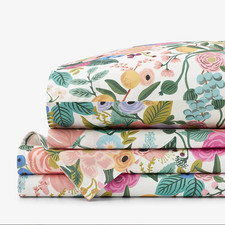 Rifle Paper Co. Garden Party Classic Cool Cotton Percale Bed Sheet Set