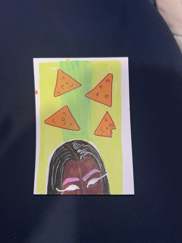 ACEO ORIGINAL 2.5x3.5" "Doritos" Artist Uriel.C 2026 Mix Media Art