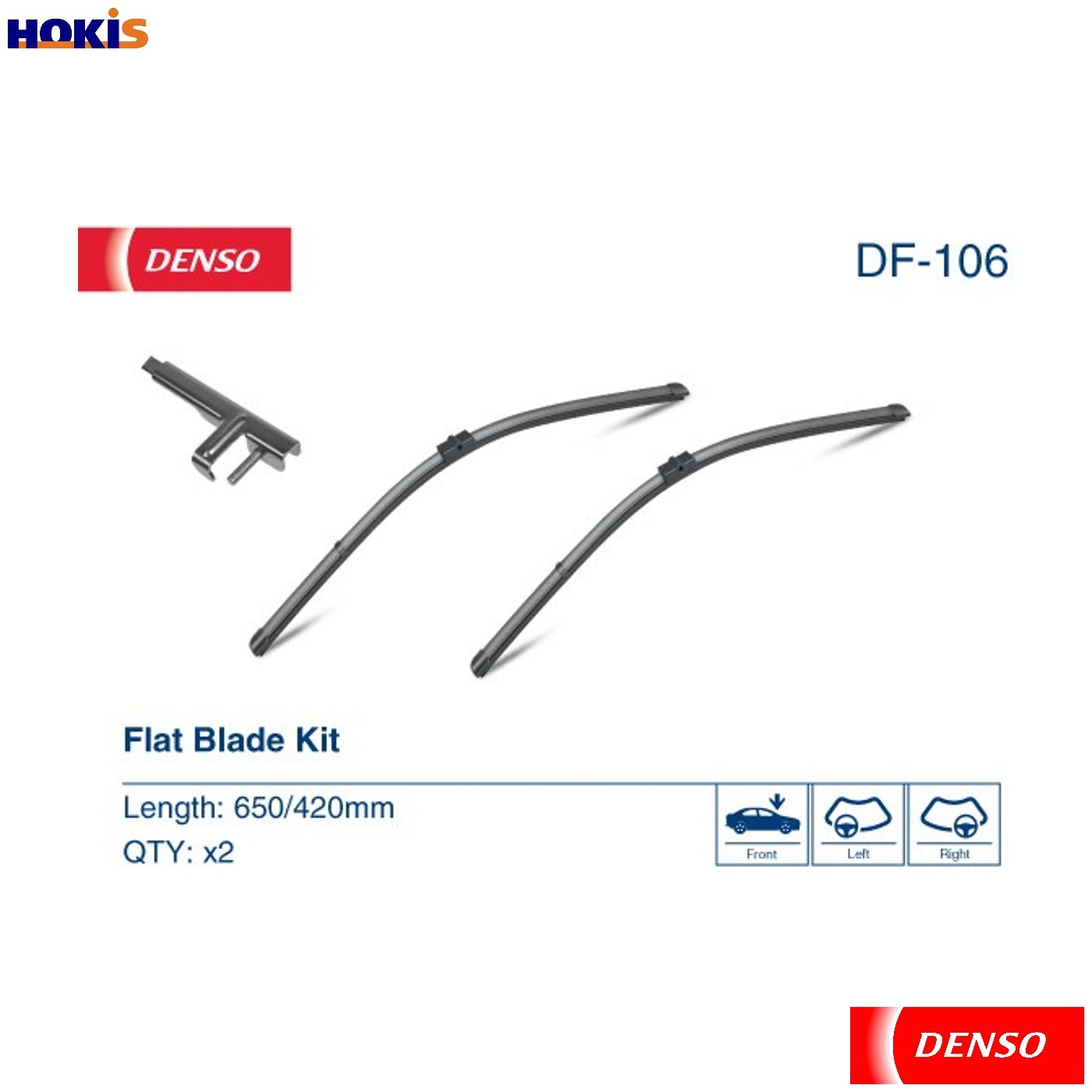 DENSO DF-106 Wiper Blade Front Fits Ford Focus Peugeot 207 207 Cc 207 Sw - Image 4