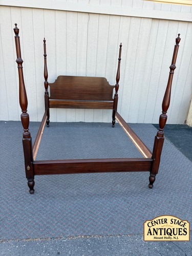 67131   Henkel Harris Mahogany Finish 29 Full Size Poster Bed, Traditional Style