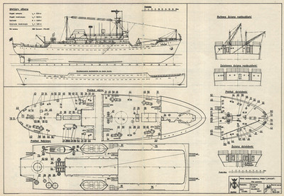 DIGITAL PLANS  Russian Research Ship Priboy Model  11sheets