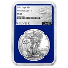 2021 $1 Type 1 American Silver Eagle NGC MS69 ALS Label Blue Core