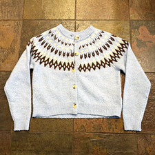Jessica Simpson XS Fair Isle Knit Cardigan Sw...