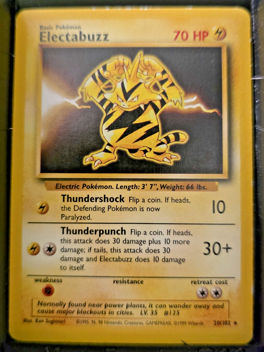 Electabuzz 20/102 Rare Unlimited Regular 1999 Pokemon TCG NM/LP