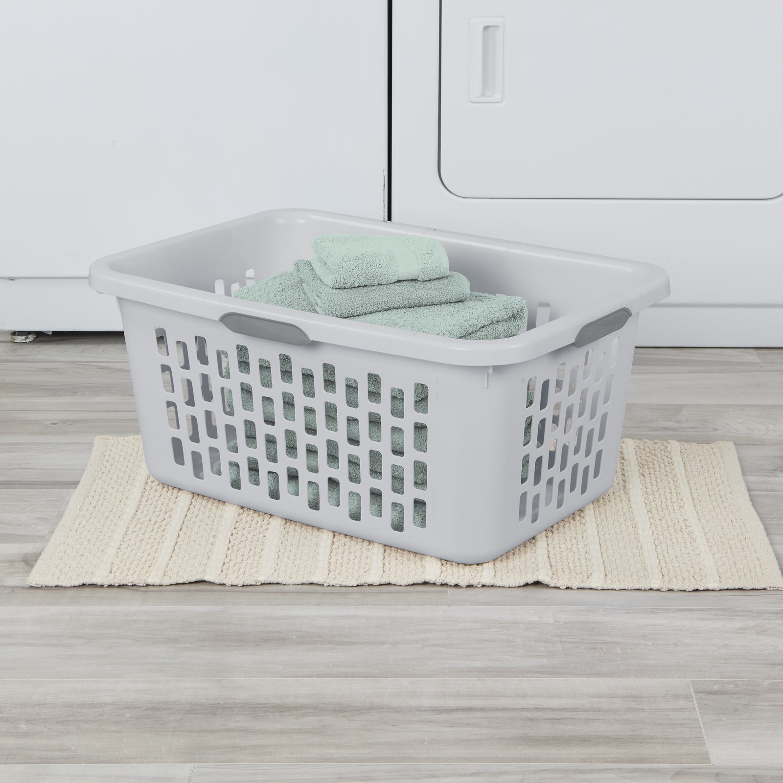 Sterilite 2 Bushel Plastic Laundry Basket, Adult, Light Gray