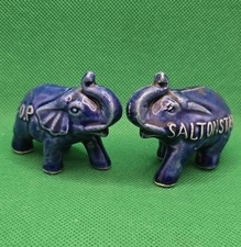 Pair of Vintage Leverett Saltonstall Ceramic GOP Elephants US Senator 2" Tall