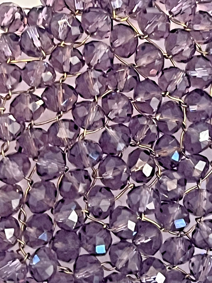 Collar colgante Riccova púrpura amatista circonita cúbica y cadena cable chapada en latón rodio Foto 3 de 4