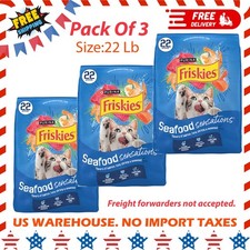  Pack Of 3 Friskies Seafood Sensations Adult Cat Dry Food - Seafood, 22 Lb