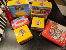 SUPER MARIO: 4x Becher Thermotasche 2 Schüsseln Brotdose Trinkflasche & Keksdose NEU