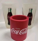 Vintage 2002 ~ Two Coke Coca Cola Hard Plastic Cups Tumbler + Koozie