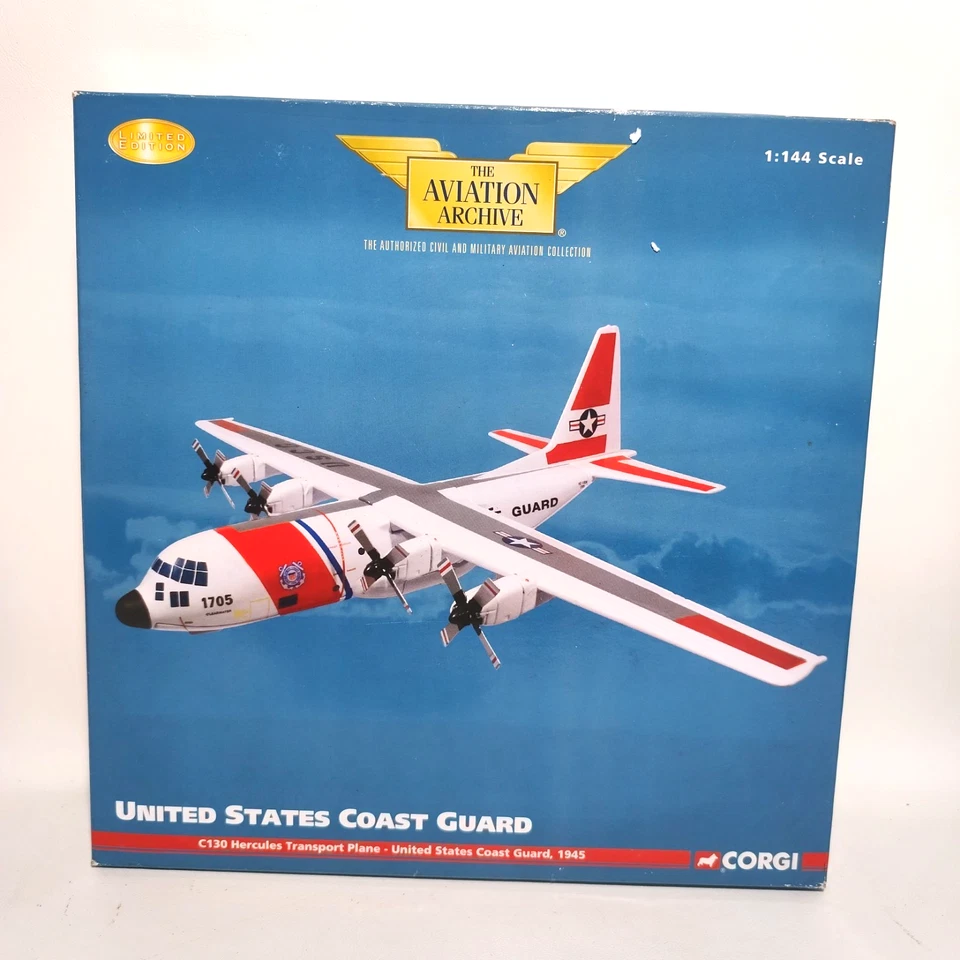 Corgi United States Coast Guard C130 Hercules Transport Plane Diecast NOS R1 - Image 2 of 3
