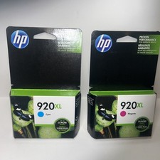 Genuine HP 920XL Ink Cartridge Sealed 2Pack Officejet Magenta And Cyan Exp 2020