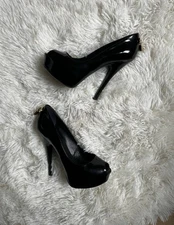 Louis Vuitton Women's High Heels 38 Size Black Color Luxury Designer Shoes