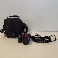 Nikon Coolpix L830 16.0MP 34x Optical Zoom Digital Camera Red with Case Tested