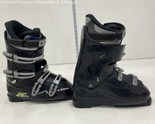 Italian Lange F7 Softech Ski Boots Black/Silver Size 26.5