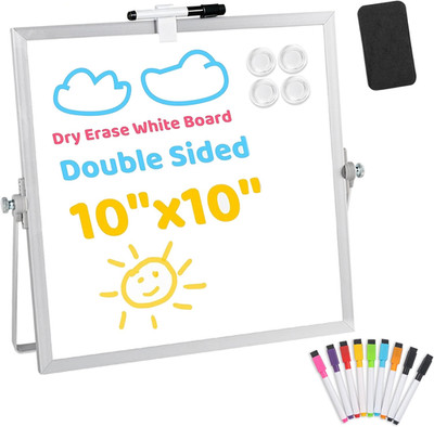 Small Desktop Whiteboard With Stand 10 X10 Double Sided Dry Erase small-desktop-whiteboard-with-stand-10-x10-double-sided-dry-erase