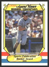 Rob Thompson #39 1987 Fleer Award Winners San Francisco Giants