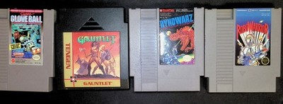 NES Game Bundle of Super GloveBall, Gauntlet, Dynowarz, Robo Warrior
