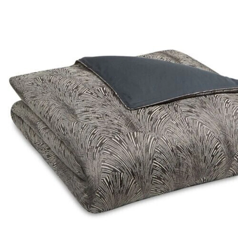 Capa de Edredom Hudson Park Marrom Texturizado Luxo Deco Ventilador Conforto Tamanho Completo/Rainha - Imagem 2 de 4