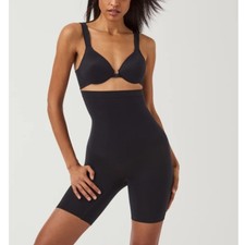 NEW SPANX Very Black Seamless Higher Power High-Waisted Mid-Thigh Short Size XL