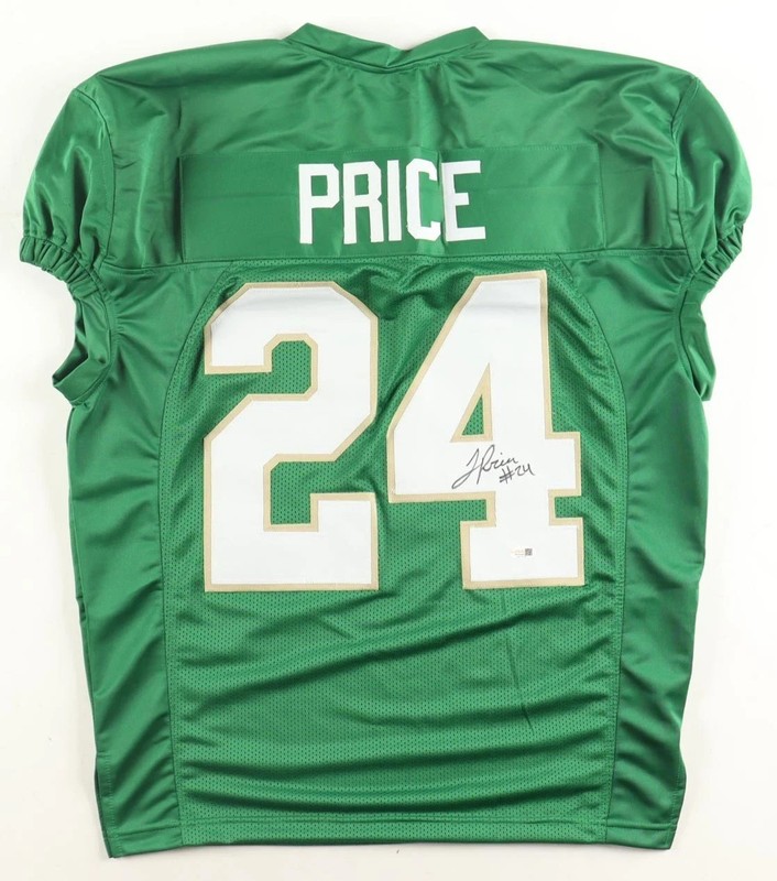 Jadarian Price Signed Notre Dame Fighting Irish Jersey (JSA) 2025 Junior R.B.