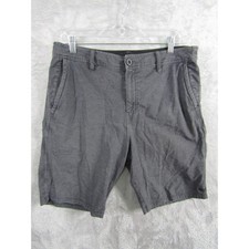 O'Neill Hybrid Shorts Mens 34 Gray Good Walkshorts Stretch Boardshorts Pinhole