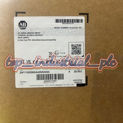 New AB 20F11ND065AA0NNNNN PowerFlex 753 AC Drive 20F11ND065AA0NNNNN