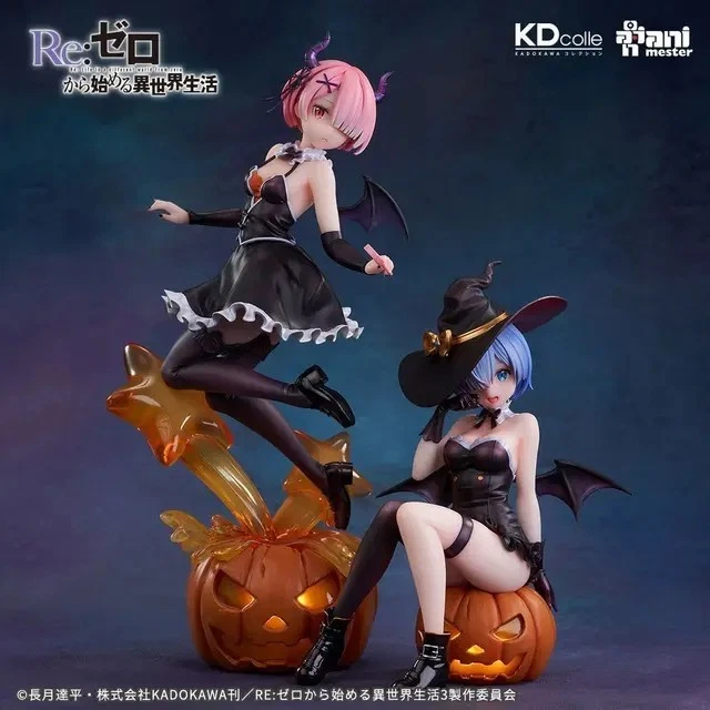 Re:Zero Ram & Rem Phantom Night Magician Figura Set Halloween PVC Colección Foto 2 de 4