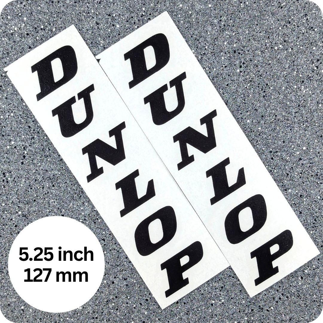 Set Of 2 Dunlop Blue & White Decals – 8.25 X 1.64 Inches – Moto GP Racing Style – Universal Fit