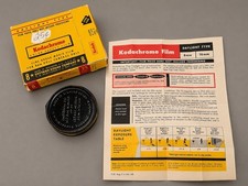 Vintage 1958 Kodak Kodachrome Double 8mm Movie Film Box w Metal Canister RARE