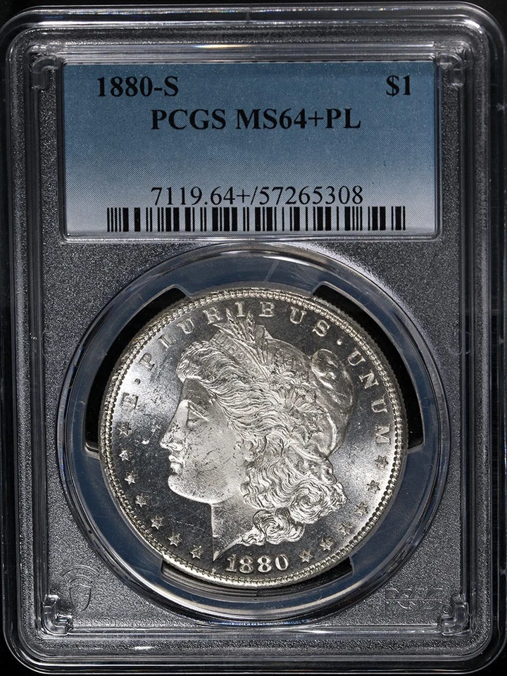 1880-S Morgan Silver Dollar PCGS MS64+ PL Superb Eye Appeal Strong Strike - Image 3 of 4