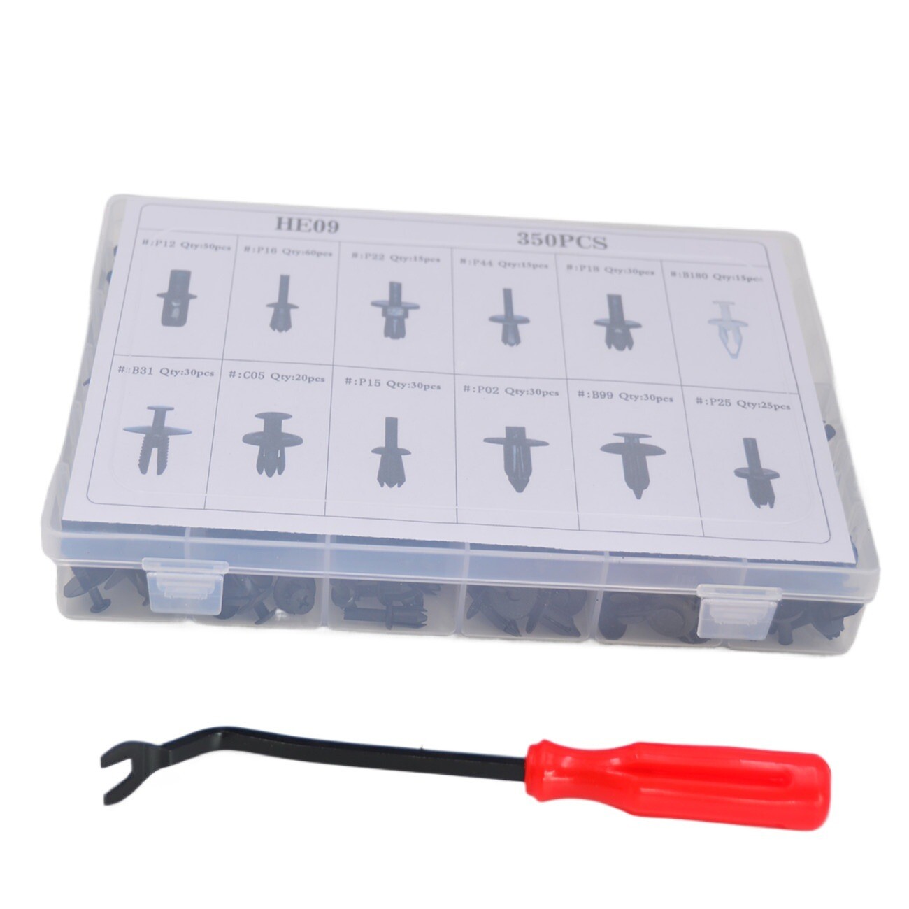 350pcs Auto Car Bumper Retainer Clips Kit Fastener Remover Push Pin Rivet Screw