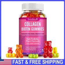Collagen Gummies for Hair Skin and Nail Hydrolyzed Collagen Vitamin C & E