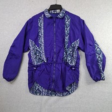 VTG BP Track Suit Jacket Windbreaker Athletic Full Zip Purple 80s 90s Hong Kong