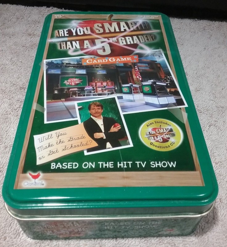 Cardinal - Are You Smarter Than a 5th Grader? Card Game with CD / Tin Case