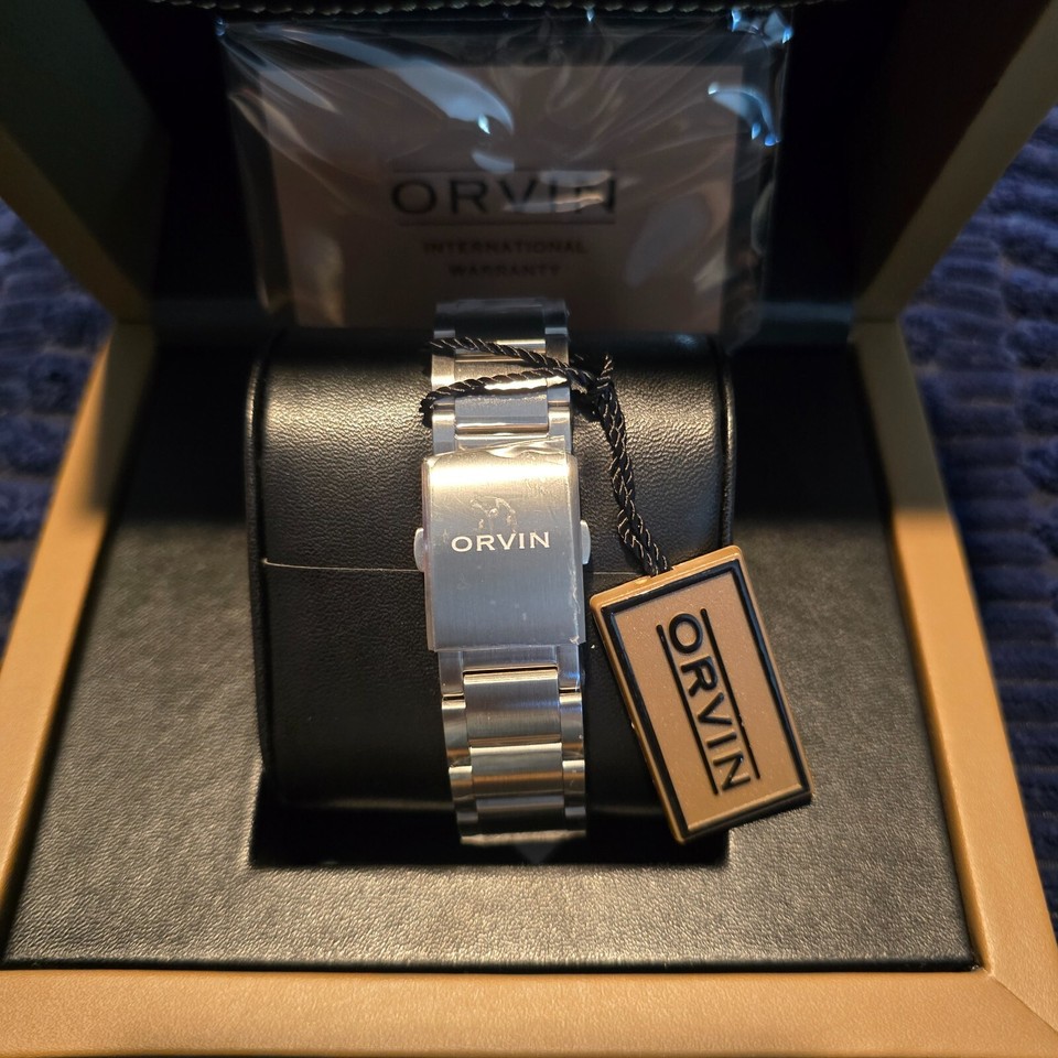 **NEW** Orvin Field Diver Black Green Watch Sapphire Dome Glass with AR ...