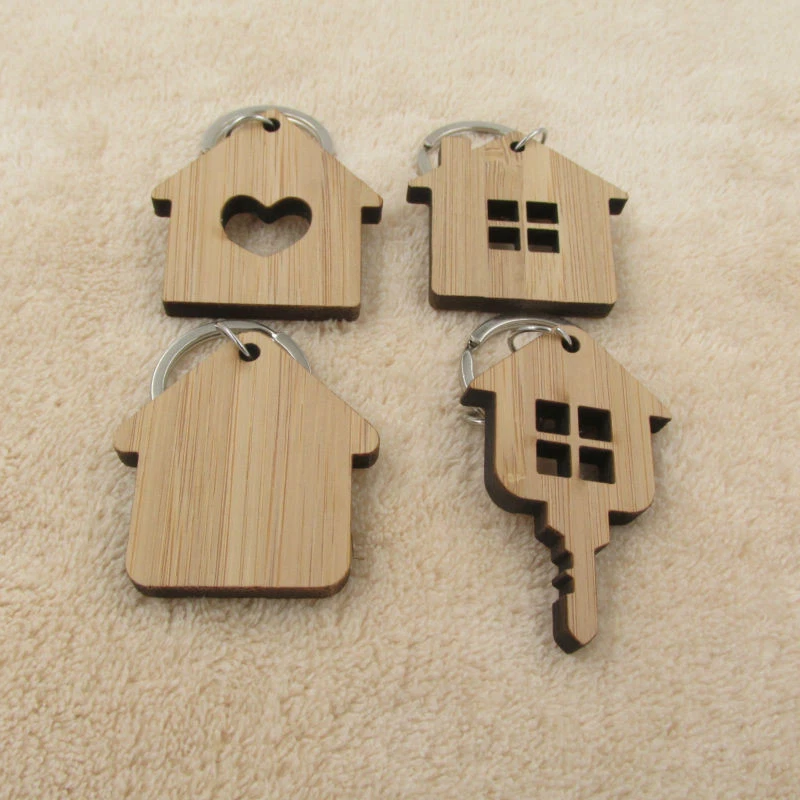 Natural wood keychain sale