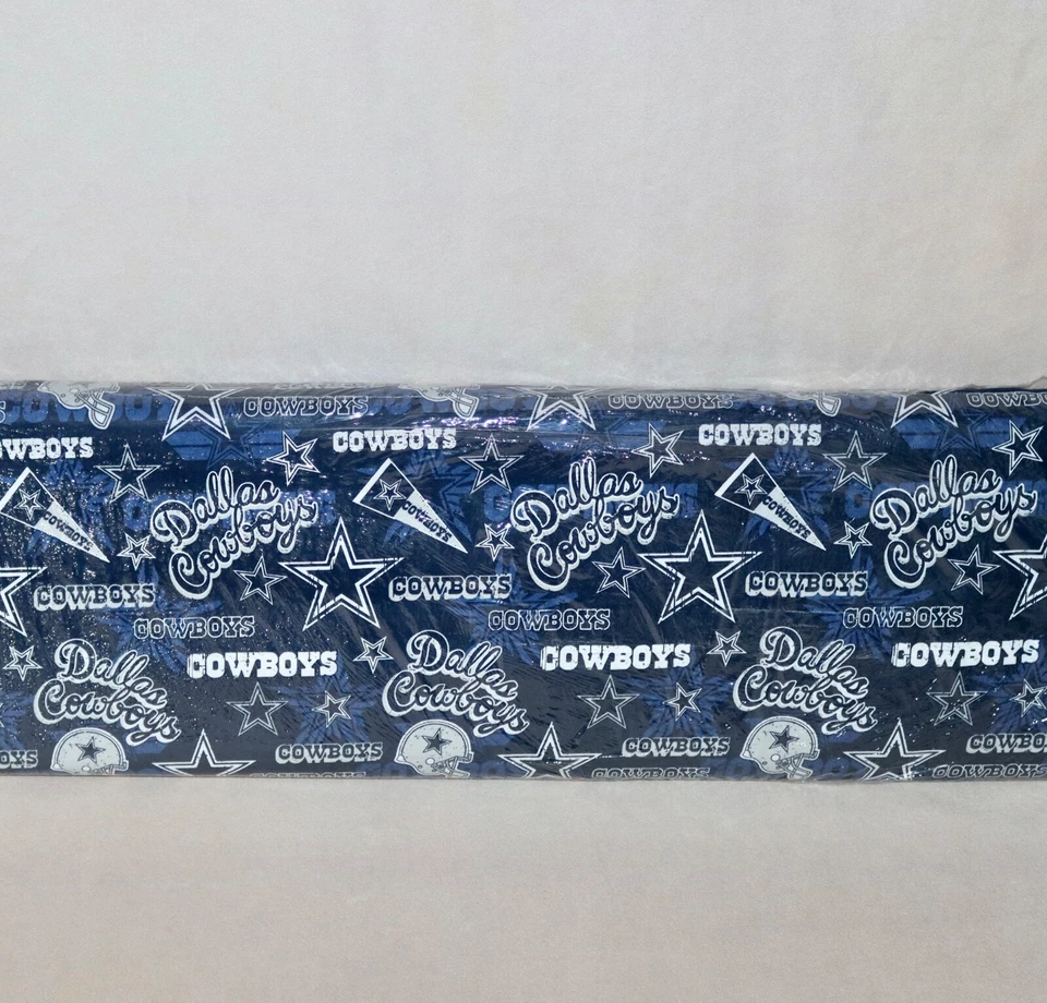 Dallas Cowboys ~ Retro Logo Pattern NFL Cotton Fabric 1/4 Yard 9” X 58” New - Image 4 of 4