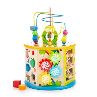 10in1 Lernspielzeug Würfel HOLZ Motorikwürfel BABY Motorikschleife Spielzeug  
