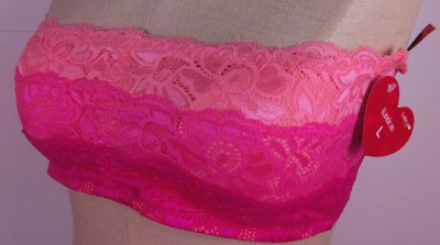 Tarea By Rue 21 Pink Strapless Wireless Bandeau Bra Size L - New.           (51)