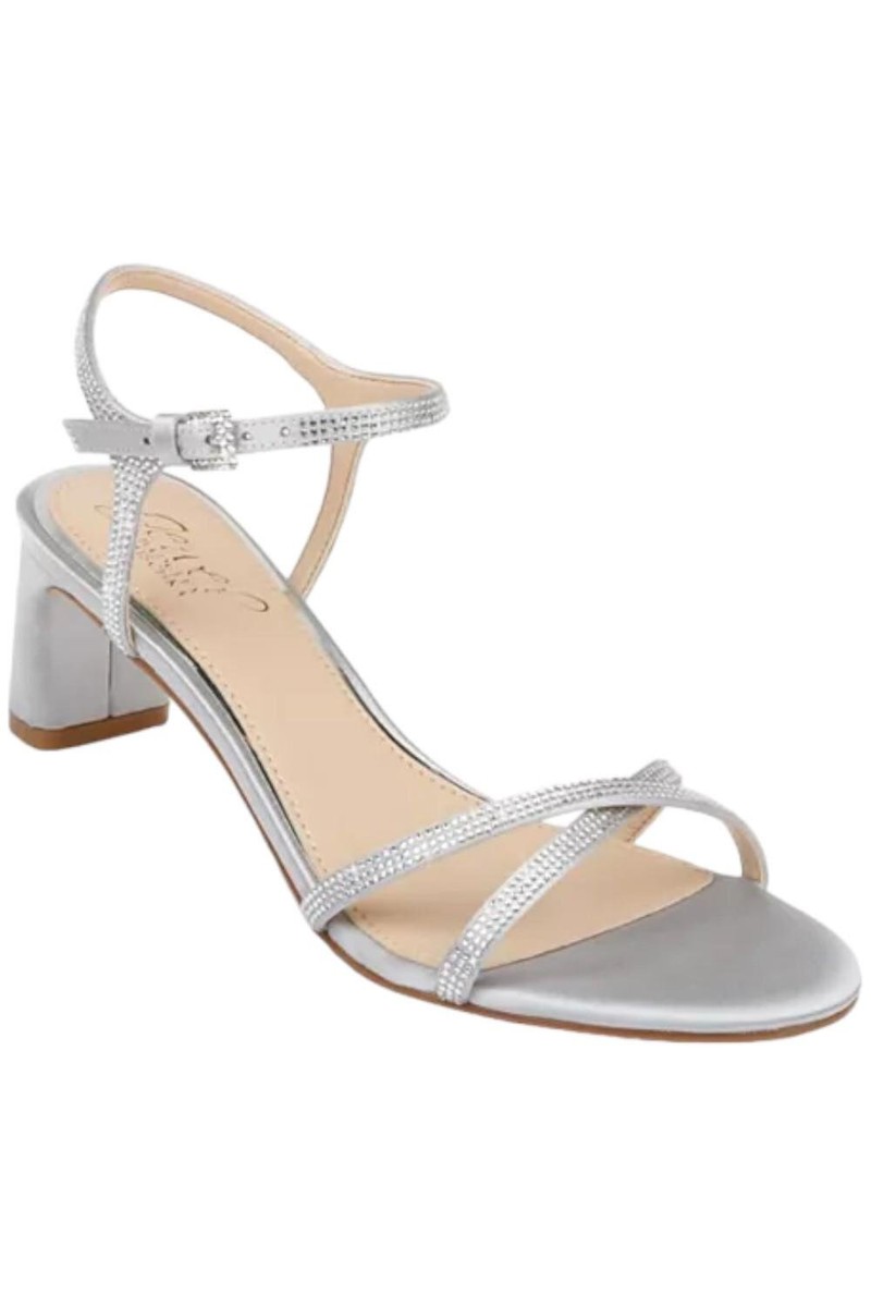 Jewel Badgley Mischka Women's Omari II Heeled Sandal - Silver Glitter, Size 5