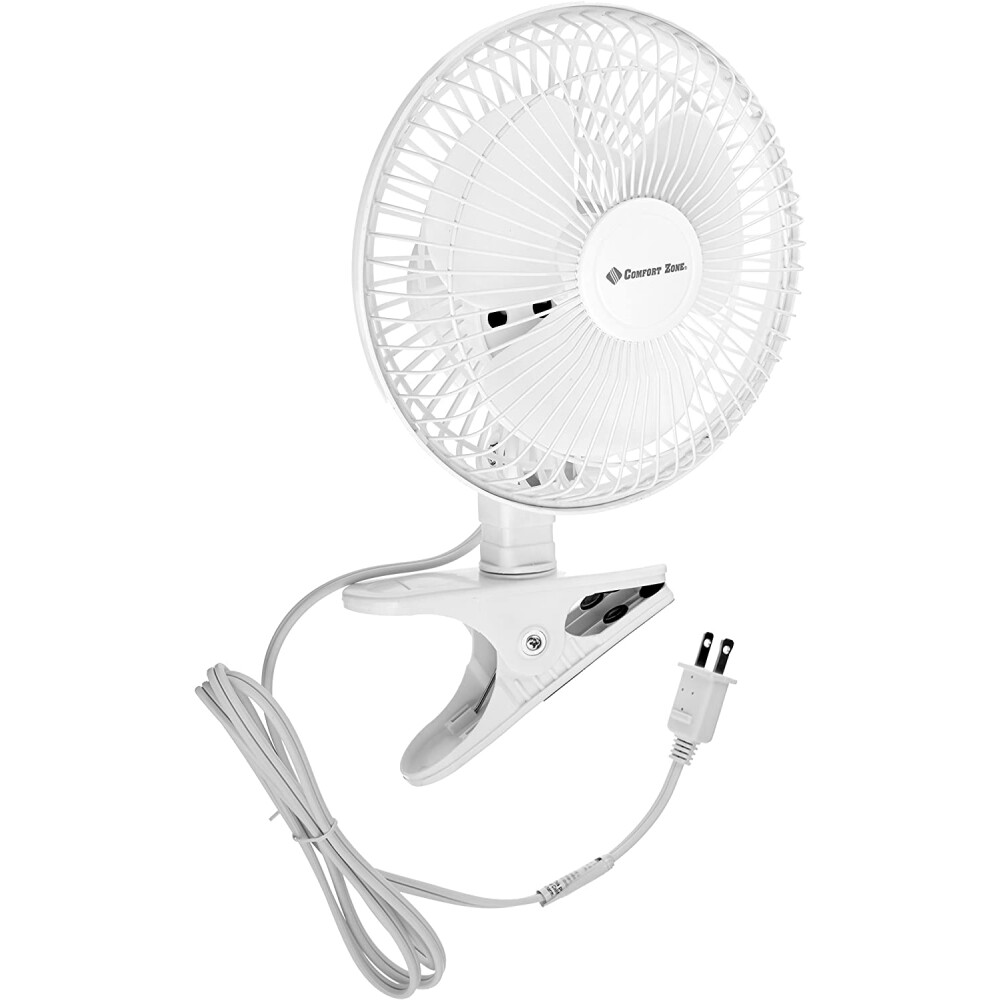 Clip On Electric Fan 6 Inch Mini 2 Speed Adjustable Tilt Comfort Zone New,  White | eBay