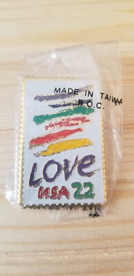 A.rn(⁠。⁠♡⁠‿⁠♡⁠。⁠) Vintage Love USA Stamp 22 Cent Lapel Pin (A474) | eBay