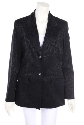 roccobarocco Blazer Logo Print I 46 = D 40 black