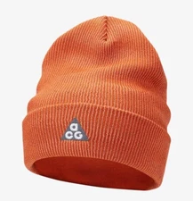 Nike ACG Peak Polyester Knit Beanie Unisex Adult Campfire Orange FJ6297-010 $50
