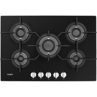 Whirlpool POW75D2/NB Gas On Glass 75CM Hob - Black -**2 YEARS WARRANTY